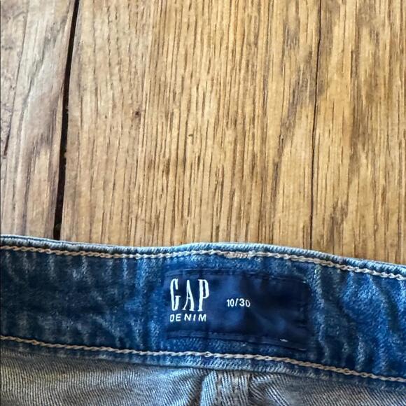 GAP Vintage Y2K Midi Jean Skirt Dark Wash Slit Denim Skirt Size 10 - Picture 4 of 6
